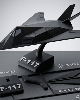 Modellino Aereo F-117 Stealth Kit Card 3D