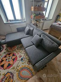 Free Divano 3 posti grigio con penisola