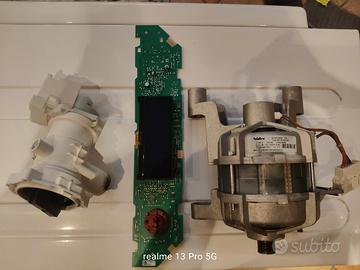 scheda motore e pompa filtro lavatrice