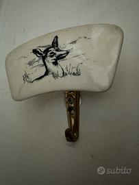 Appendino da parete vintage ceramica stile baita