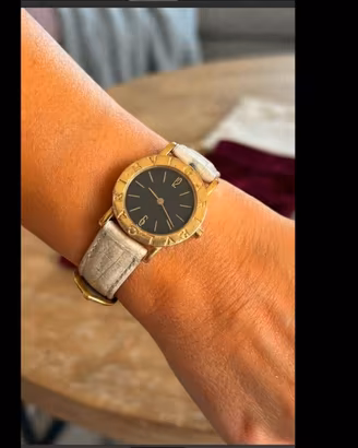 BVLGARI"GeraldGENTA"orologioOROgiallo18ktCASSAnera