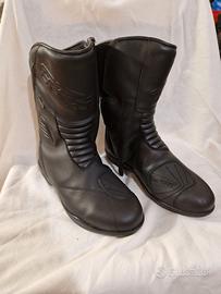 Stivali scarpe in pelle nera per moto TG.42 TCX