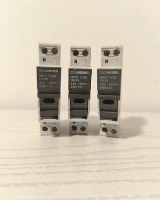 Portafusibili ITALWEBER NBCH 1x38 – 32A 690V – NUO