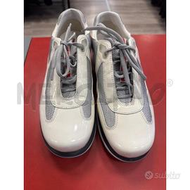 SCARPE D PRADA AMERICA'S CUP PANNA VERNICE