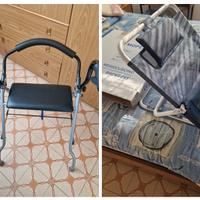 Deambulatore con seduta e poggia cuscino