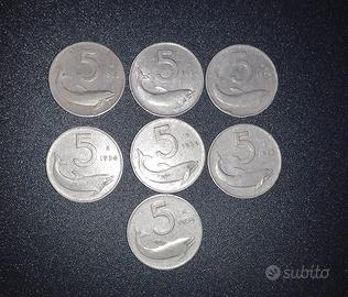 Lotto Monete 5 Lire