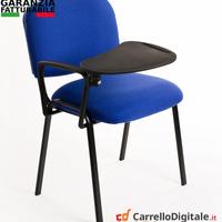 Sedia Imbottita in Tessuto BLU con RIBALTINA