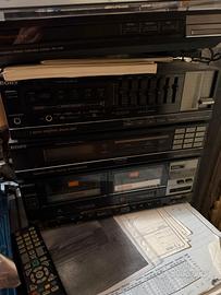 Sony sistema stereo LBT-V50W + giradischi PS-LX50