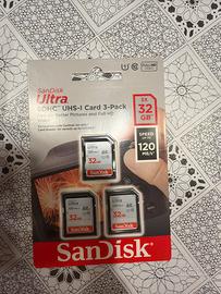 Scede SDHC 32GB - confezione da 3 pezzi