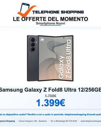 Samsung Galaxy Z Fold8 Ultra 12/256GB Nuovo