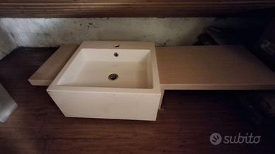 Lavello bagno completo di mobile in legno
