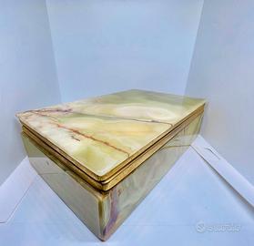 cofanetto vintage in onice verde