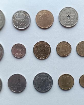 Lotto 15 Monete Rare: Monaco, Svizzera, Belgio '39