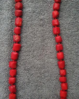 Collana corallo "bamboo" (detto anche "falso coral