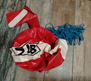 pallone da sub con bandiera con cordino+ retina.