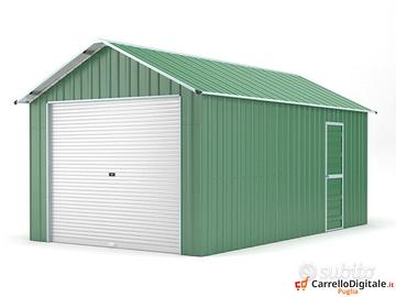 Prefabbricato box cantiere serranda 360x610 verde