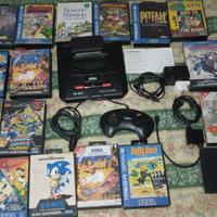 sega mega drive 2 console piu giochi retrogaming