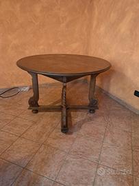 tavolo rotondo in legno allungabile 
