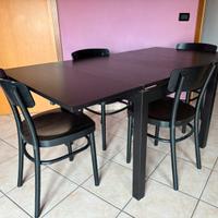 Set tavolo BJURSTA + 4 sedie IDOLF + LACK (IKEA)
