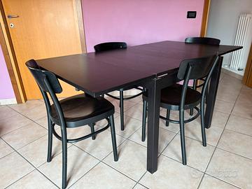 Set tavolo BJURSTA + 4 sedie IDOLF + LACK (IKEA)