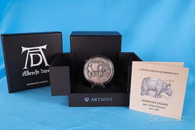 Camerun 2021 - 2oz Ag - RHINOCERUS Albrecht Durer