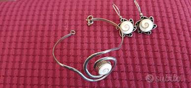 Bracciale + orecchini argento  925 