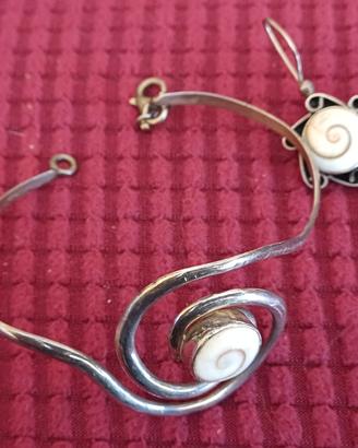 Bracciale + orecchini argento  925 