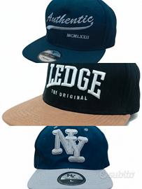 3 Cappelli da baseball blu e beige