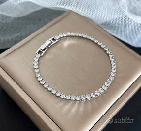 Bracciale Tennis Colore Argento 
