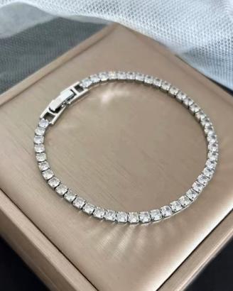 Bracciale Tennis Colore Argento 