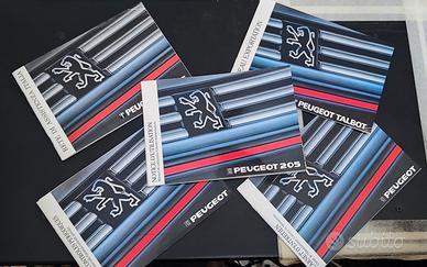 SET LIBRETTO USO MANUTENZIONE MANUALI PEUGEOT 205