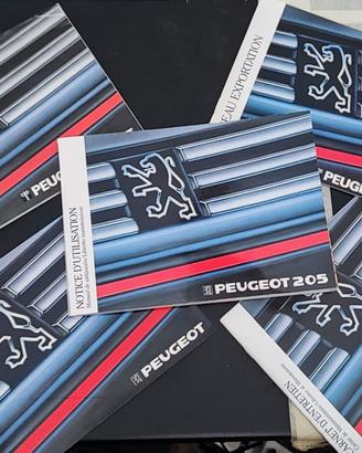 SET LIBRETTO USO MANUTENZIONE MANUALI PEUGEOT 205