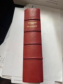 Manzoni – Tragedie, ed. 1837 rilegato pelle