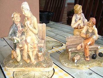 Statuine vintage in gesso