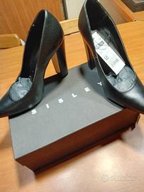 Decolletè Sisley pelle nera tg. 39 nuove