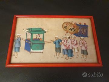 Dipinto cinese su pasta di riso