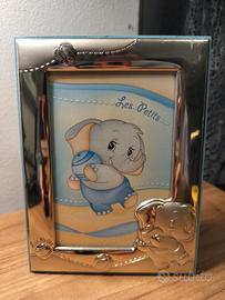 Cornice portafoto in argento e legno azzrr 13x16