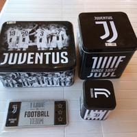 Scatole latta Juventus + gadget accessori
