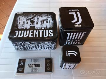 Scatole latta Juventus + gadget accessori