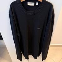 Lacoste maglione nero 100% lana taglia M