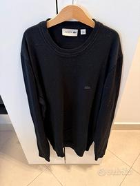 Lacoste maglione nero 100% lana taglia M