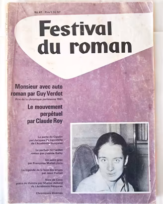 Festival du Roman 1961 Rivista Francese Libri n47