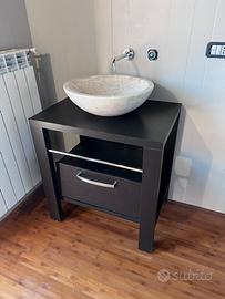Coppia Mobili Bagno con Lavabi Pietra,  o Singoli
