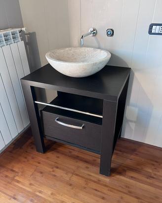 Coppia Mobili Bagno con Lavabi Pietra,  o Singoli