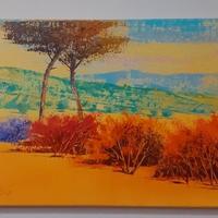 Mario Soave, Autunno, Olio su tela 60x30x4,5