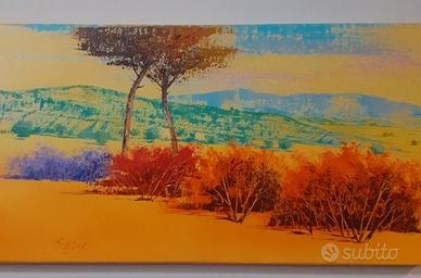 Mario Soave, Autunno, Olio su tela 60x30x4,5