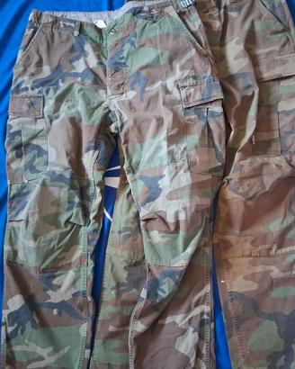 Lotto 2 pantaloni US Army Woodland BDU