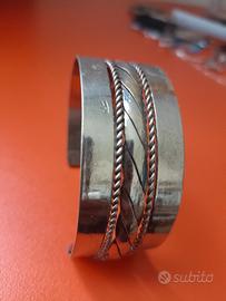 Bracciale Rigido Cuff Vintage Stile Navajo – Con P