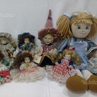 Bambole porcellana stoffa ottime