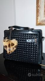 Cuore in pelo leopardato accessorio borse e zaini
